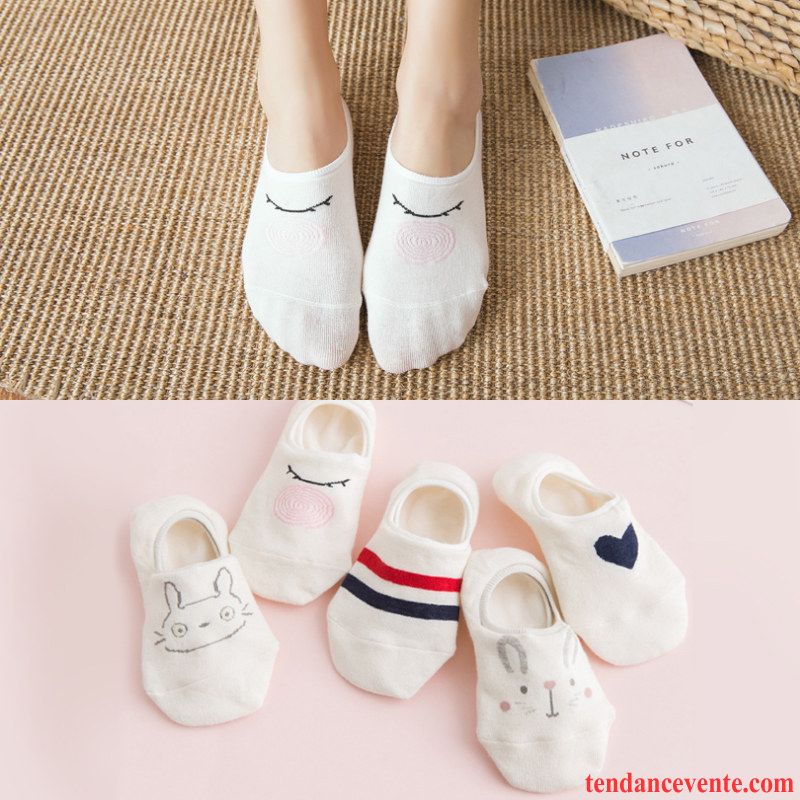 Chaussette Femme Étudiant Coton Section Mince Chaussette Basse Coupée Chaussette Courte Charmant Jaune Clair