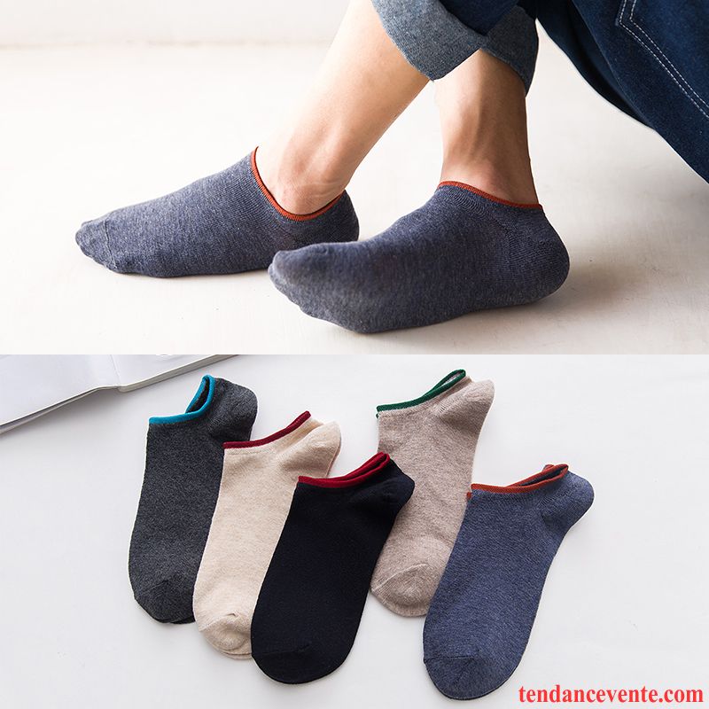 Chaussette Homme Chaussette Basse Coupée Court L'automne Chaussette Courte Chaussettes En Coton Anti-odeur Gris Clair