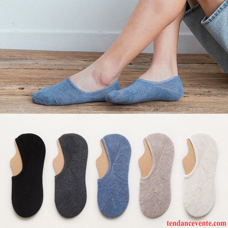 Chaussette Homme Chaussette Basse Coupée Section Mince Faible Invisible Été Chaussette Courte Clair