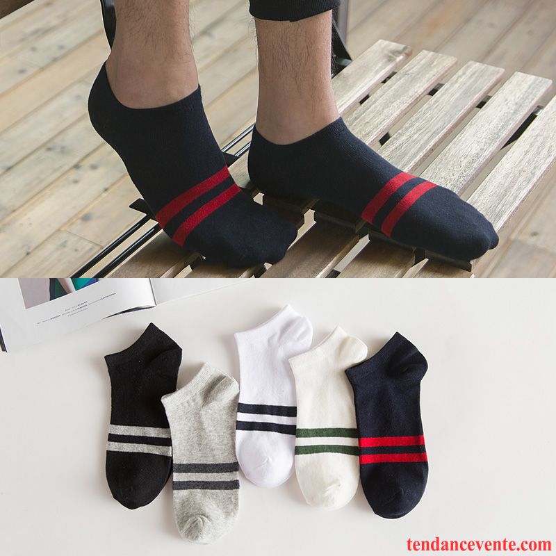 Chaussette Homme Étudiant Milieu Chaussette Basse Coupée Court Quatre Saisons Chaussettes En Coton Vert