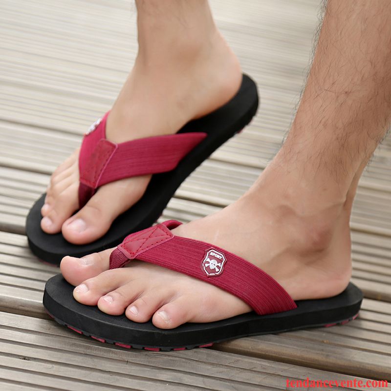 Chausson D Été Homme Décontractée Antidérapant Tendance Taillissime Homme Été Plage Chaussons Lawngreen