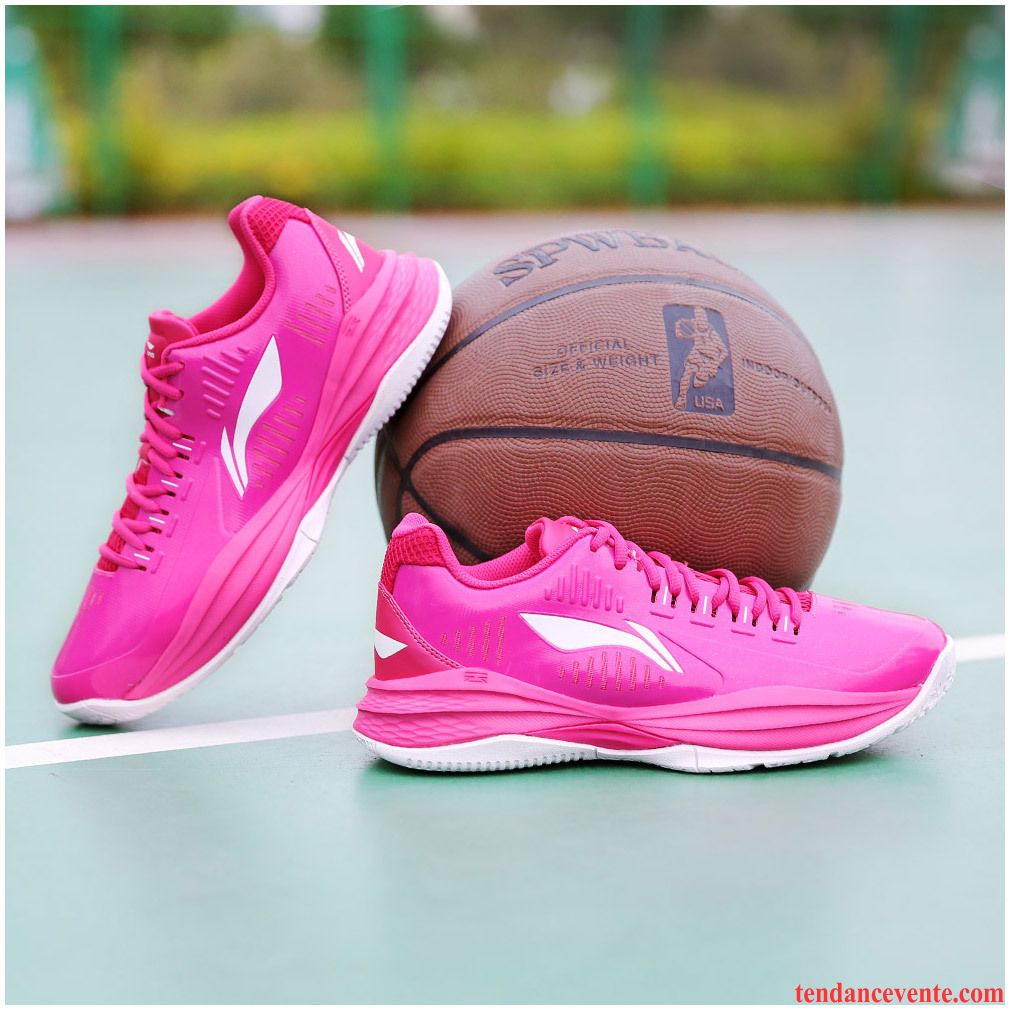 Chausson De Basket Pas Cher Homme Printemps Léger Porter Cushioning Basse Taillissime Sport Fleur Rose