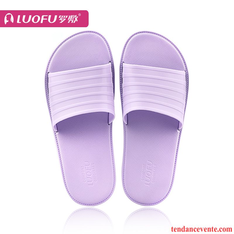 Chaussons Femme Plates Antidérapant Été Fantaisie Violet