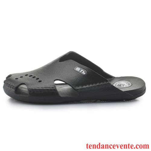 Chaussons Homme Cuir Plage Homme Chaussons Pur Porter Antidérapant Confortable Respirant Flats Argent