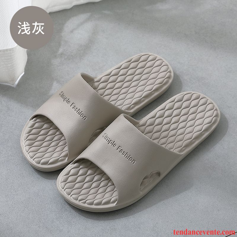 Chaussons Tongs Homme Antidérapant Semelle Épaisse Été Simple Fantaisie Bleu