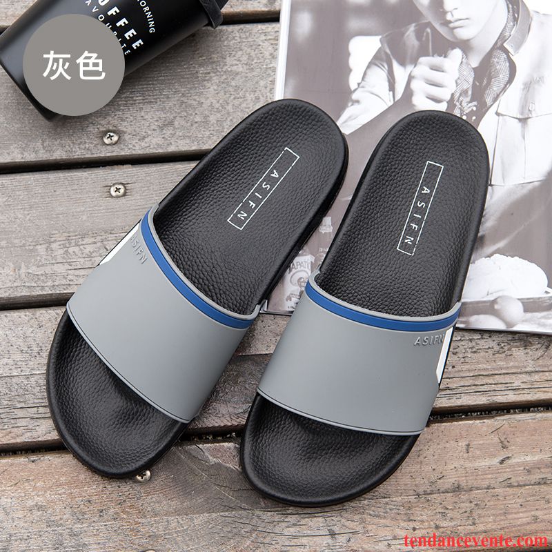 Chaussons Tongs Homme Antidérapant Taillissime Semelle Épaisse Femme Été Fantaisie Bleu