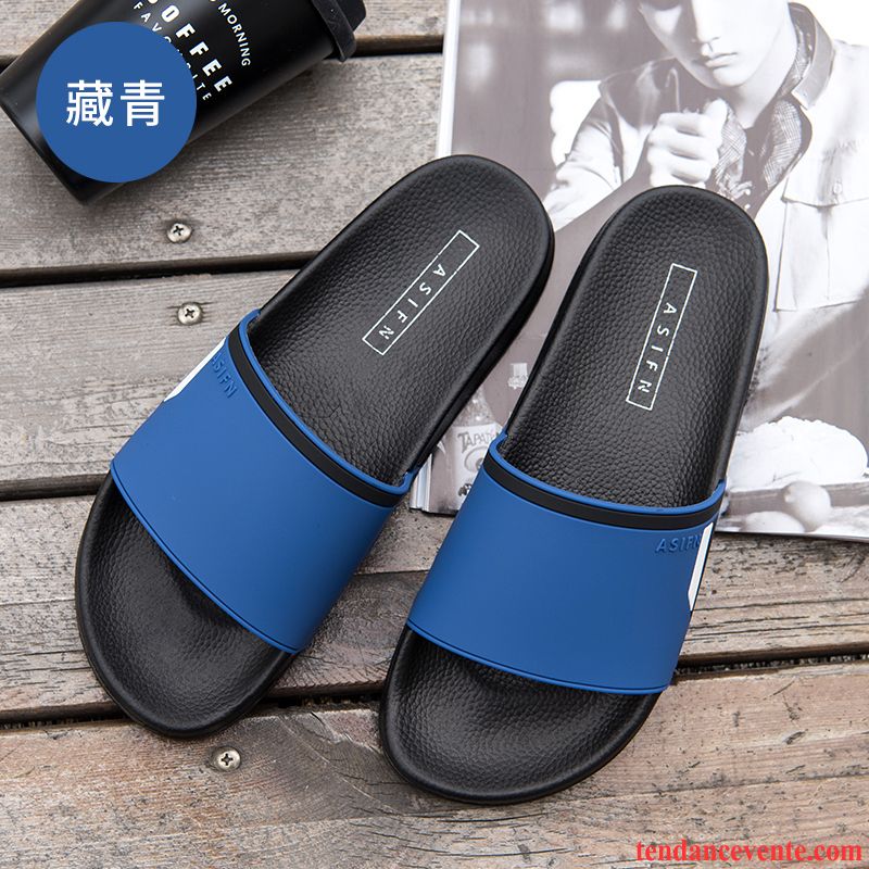 Chaussons Tongs Homme Antidérapant Taillissime Semelle Épaisse Femme Été Fantaisie Bleu