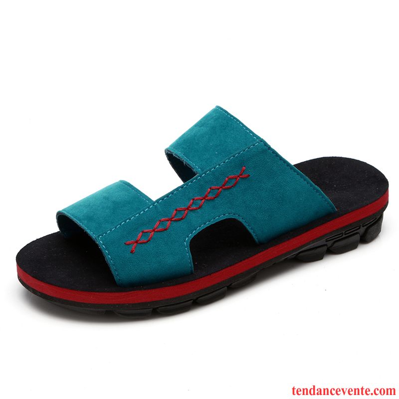 Chaussons Tongs Homme Décontractée Été Plage Tendance Vert