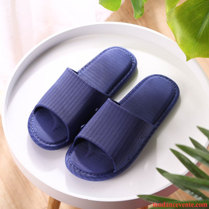 Chaussons Tongs Homme Femme Été Mode Fantaisie Antidérapant Bleu