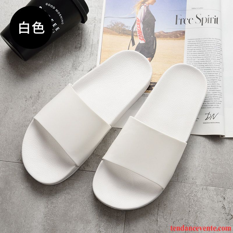 Chaussons Tongs Homme Plage Femme Fantaisie Été Antidérapant Tendance Noir