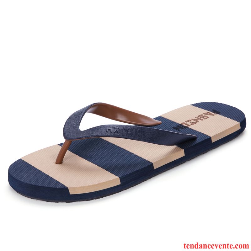 Chaussons Tongs Homme Plage Été Tendance Personnalité Antidérapant Bleu