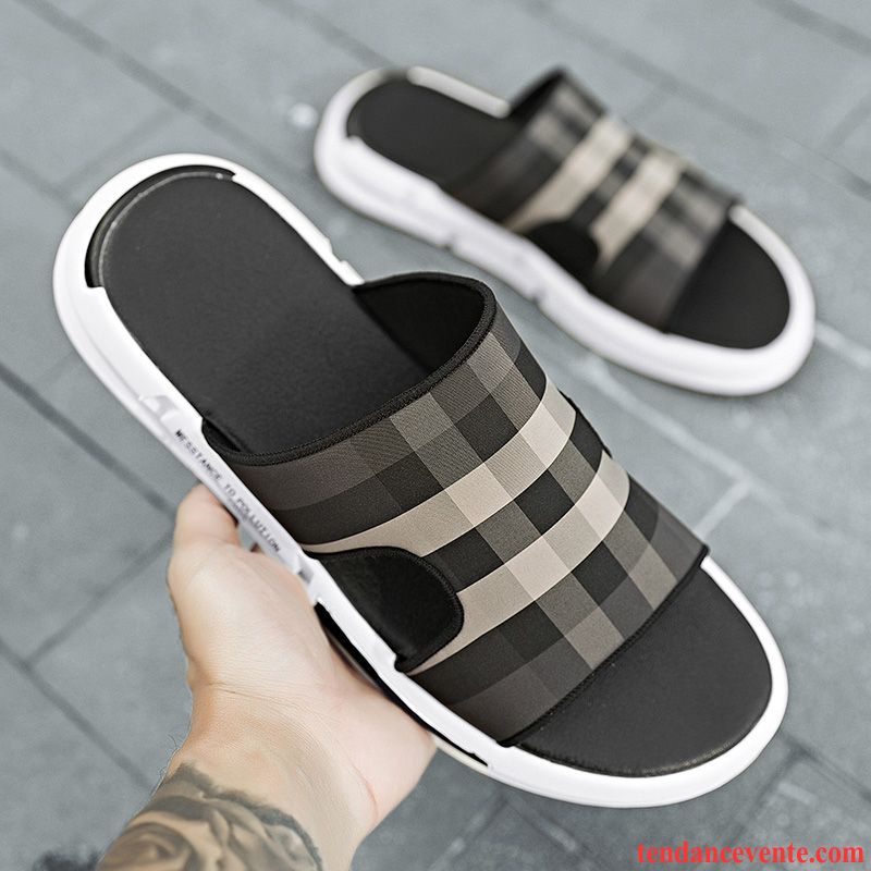 Chaussons Tongs Homme Porter Antidérapant Tous Les Assortis Mode Tendance Plage Bleu Marin