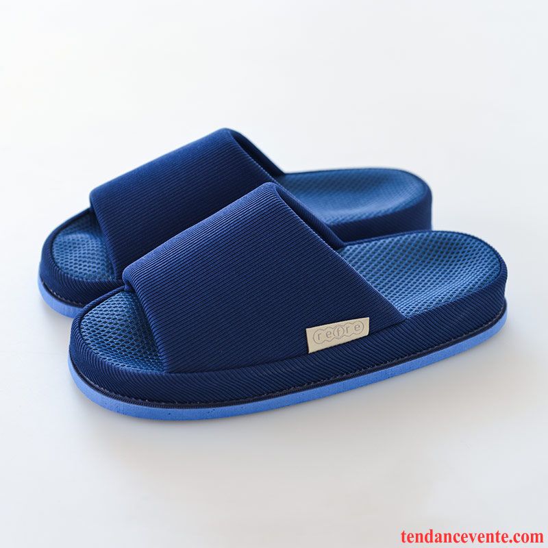 Chaussons Tongs Homme Respirant L'automne Printemps Fantaisie Femme Hiver Bleu