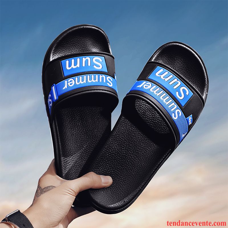 Chaussons Tongs Homme Sandales Tendance Été Antidérapant Bleu