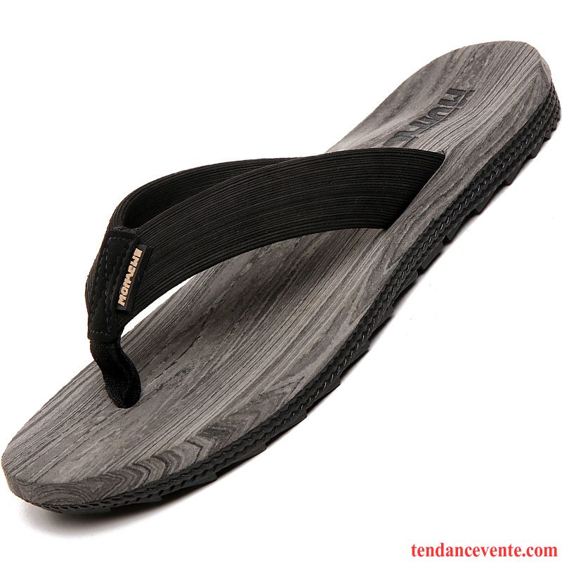 Chaussons Tongs Homme Sandales Tendance Été Personnalité Mode Plage Noir