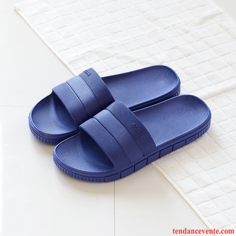 Chaussons Tongs Homme Semelle Épaisse Fantaisie Bleu Été Antidérapant Femme