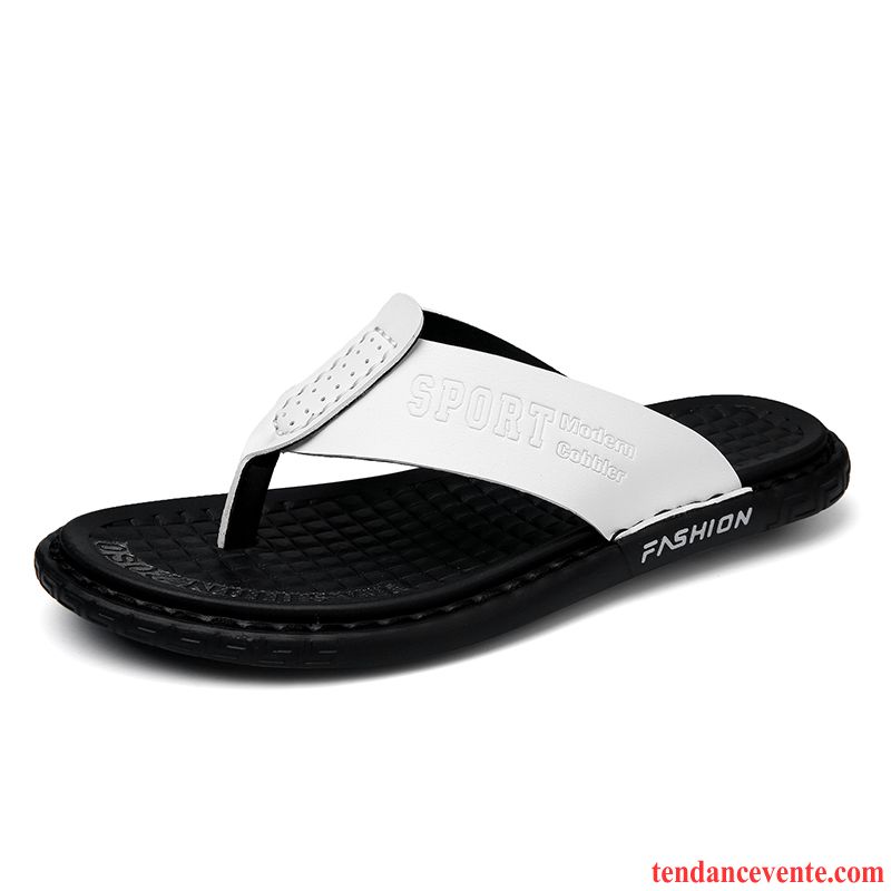 Chaussons Tongs Homme Taillissime Tendance Respirant Antidérapant Plage Décontractée Noir