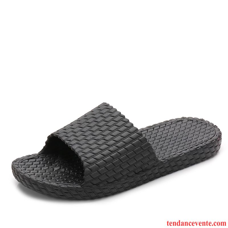 Chaussons Tongs Homme Été Femme Antidérapant Offre Spéciale Noir