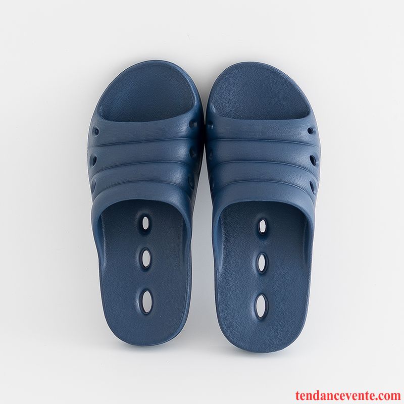 Chaussons Tongs Homme Été Taillissime Semelle Doux Léger Antidérapant Bleu Marin