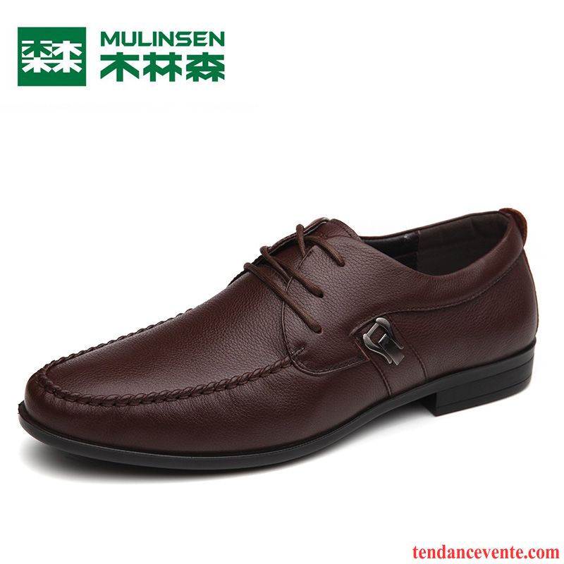 Chaussure Botte Homme Pas Cher Décontractée Basse Jeunesse Laçage Respirant Homme Cuir Véritable Entreprise Printemps