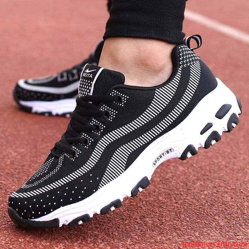 Chaussure De Running En Solde Augmenté Décontractée L'automne Homme Ligne Volante Chaussures De Course Tendance Sport En Maille Chaussures De Skate Violet