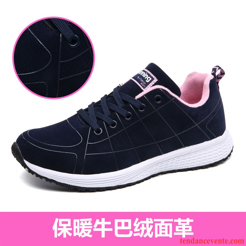 Chaussure De Running Fitness Décontractée Chaussures De Course Laçage Femme Tissage En Vol Étudiant Tous Les Assortis Respirant Plates Sport L'automne Léger Cyan Pas Cher