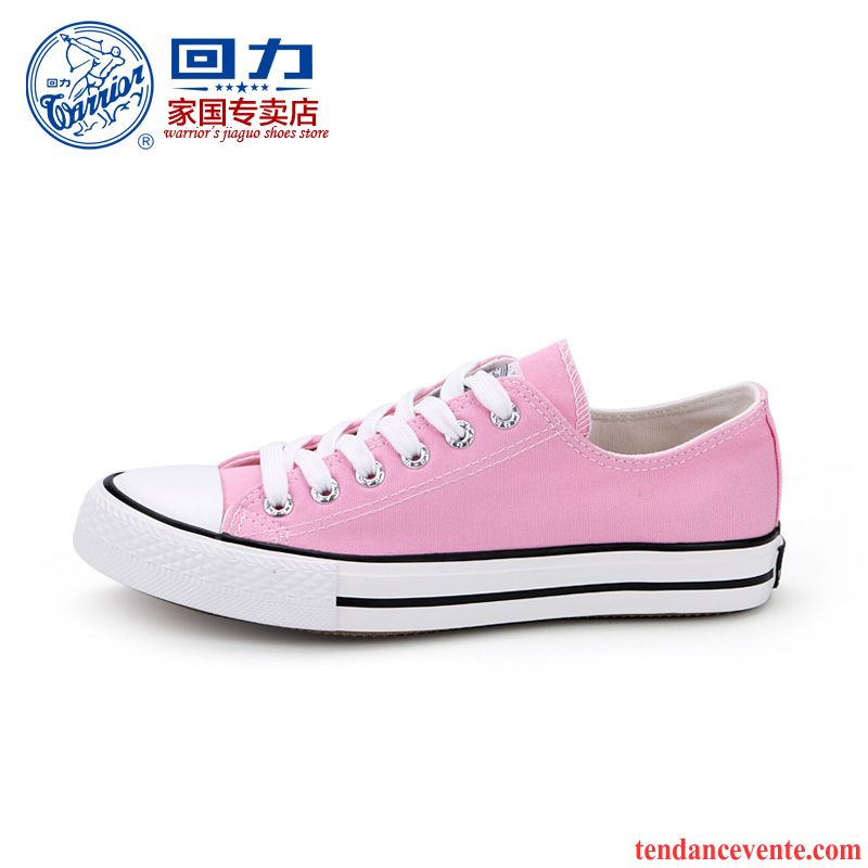 Chaussure De Skate Rouge Femme Chaussures En Tissu Blanc Tous Les Assortis Étudiant Femme Toile Plates Décontractée Pensée Soldes