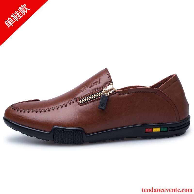 Chaussure Derbies Homme Ete Décontractée Tendance Homme Angleterre Entreprise Cuir Véritable Semelle Doux Offre Spéciale Printemps