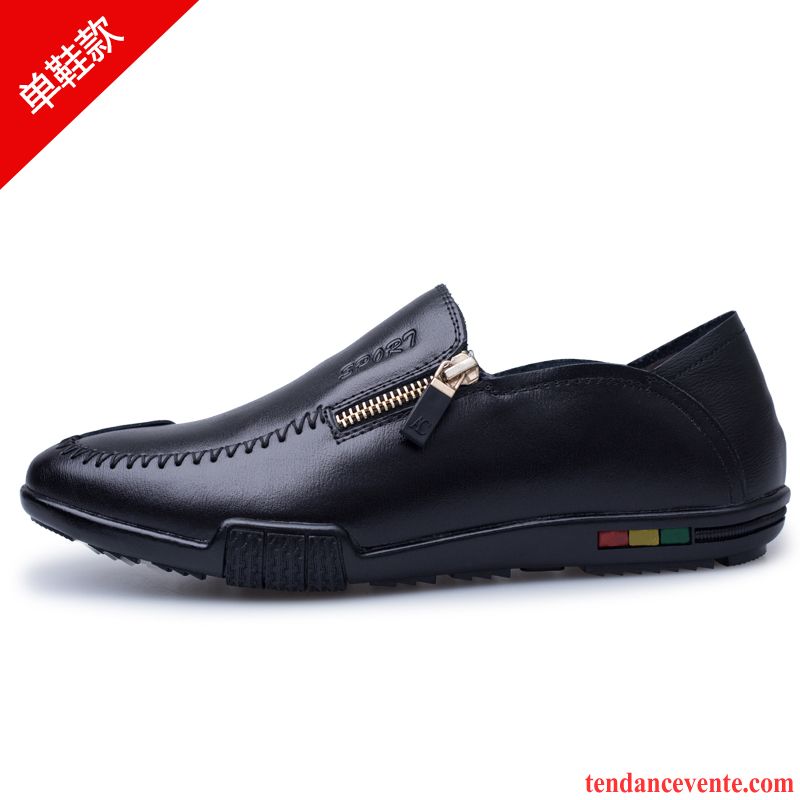 Chaussure Derbies Homme Ete Décontractée Tendance Homme Angleterre Entreprise Cuir Véritable Semelle Doux Offre Spéciale Printemps