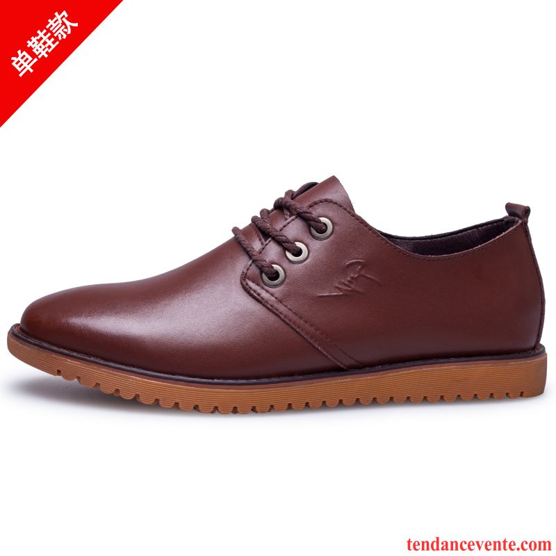 Chaussure Derbies Homme Ete Décontractée Tendance Homme Angleterre Entreprise Cuir Véritable Semelle Doux Offre Spéciale Printemps