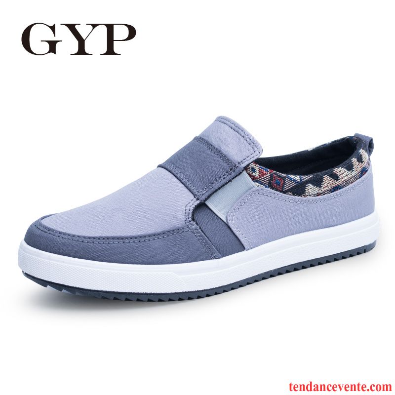 Chaussure Homme Beige Hiver Homme Chaussures En Tissu Paresseux Tendance Décontractée Toile Printemps Chaussures En Coton Pas Cher