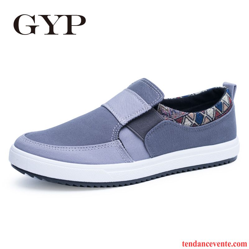 Chaussure Homme Beige Hiver Homme Chaussures En Tissu Paresseux Tendance Décontractée Toile Printemps Chaussures En Coton Pas Cher