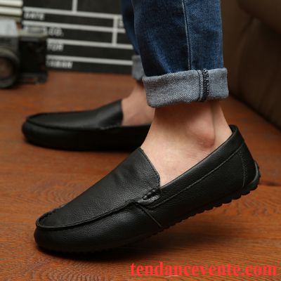 Chaussure Homme Cuir Soldes Homme Paresseux Décontractée Angleterre Plus De Velours Tendance Hiver Derbies Printemps