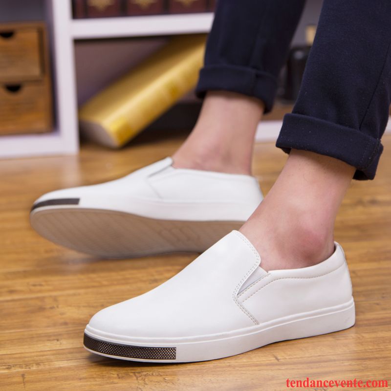 Chaussure Homme Mocassin Cuir Tendance Printemps Cuir Véritable Paresseux Décontractée Homme Chaussures De Skate Angleterre Derbies Slip-on Bisque Pas Cher