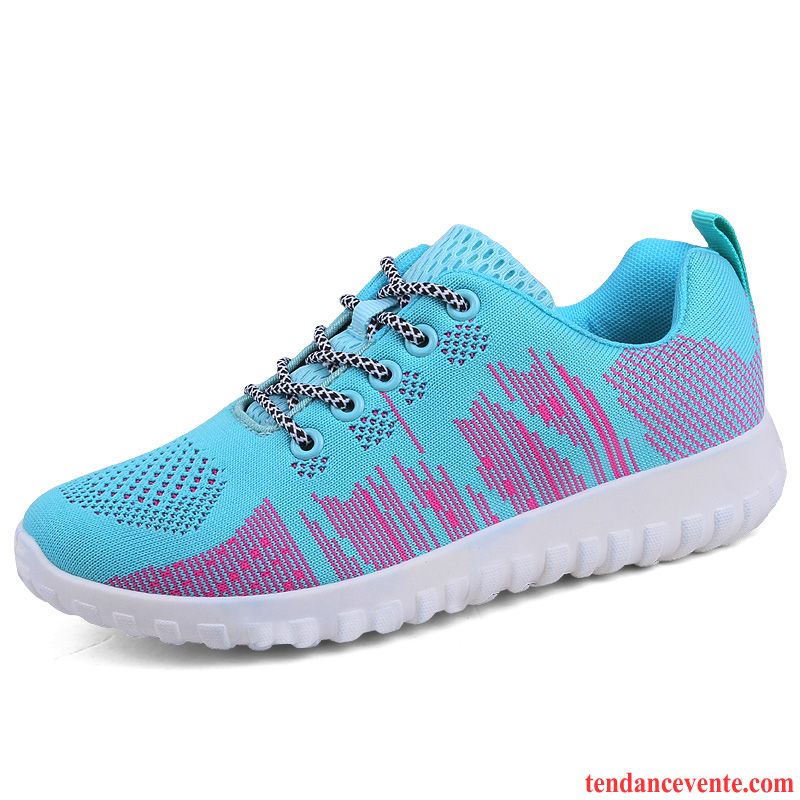 Chaussure Running En Salle Femme Printemps Tissage En Vol Femme Chaussures De Course Décontractée Sport Tendance Respirant Mode