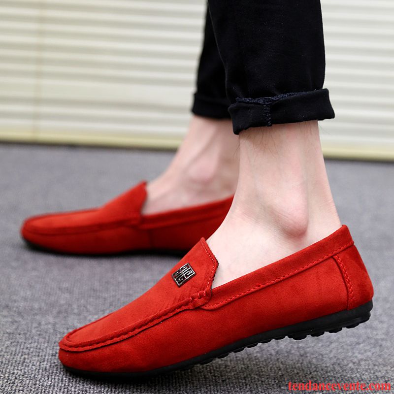 Chaussures Bicolores Homme Décontractée Tendance Paresseux Homme Printemps Jeunesse Chaussures En Tissu Violet Vente