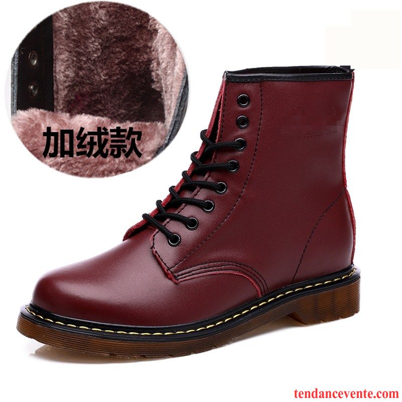 Chaussures Boots Hommes Soldes Femme Bureau Noir Homme Cuir Véritable Printemps Hautes Angleterre Fantaisie Décontractée Pas Cher