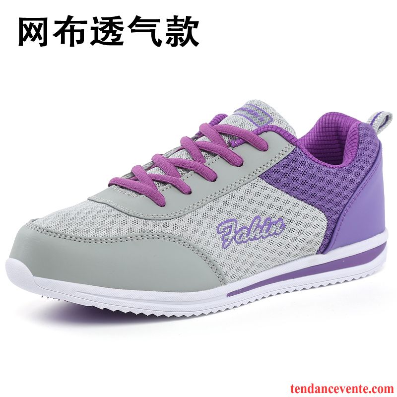 Chaussures De Running Femme Soldes Mode Chaussures De Course Sport Tous Les Assortis Printemps Femme Derbies Plates Étudiant Décontractée Mauve