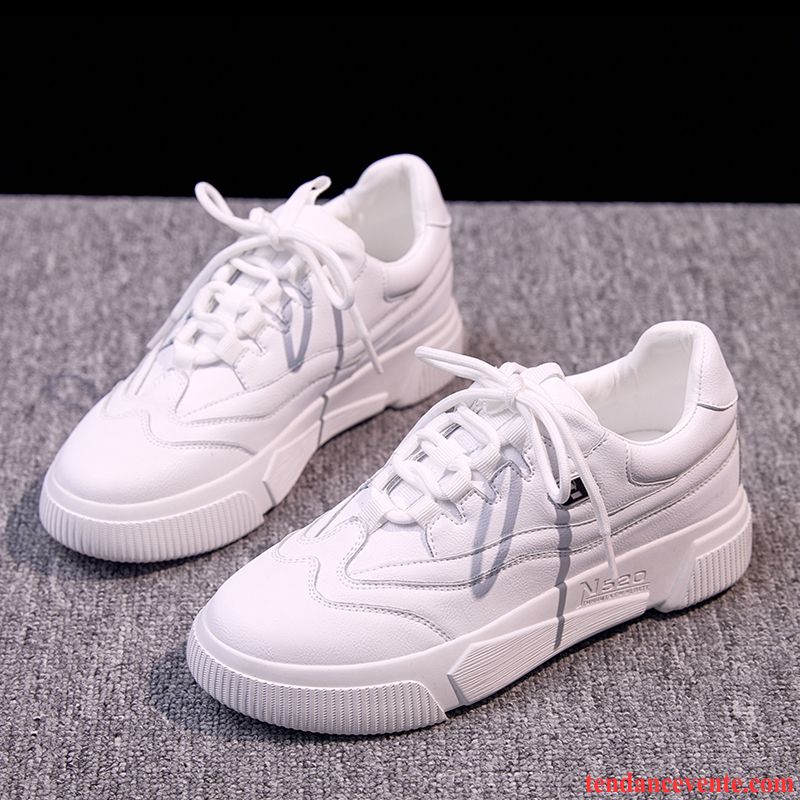 Chaussures De Running Femme Sport Chaussures De Skate Tous Les Assortis Décontractée Printemps Étudiant Blanc Rouge