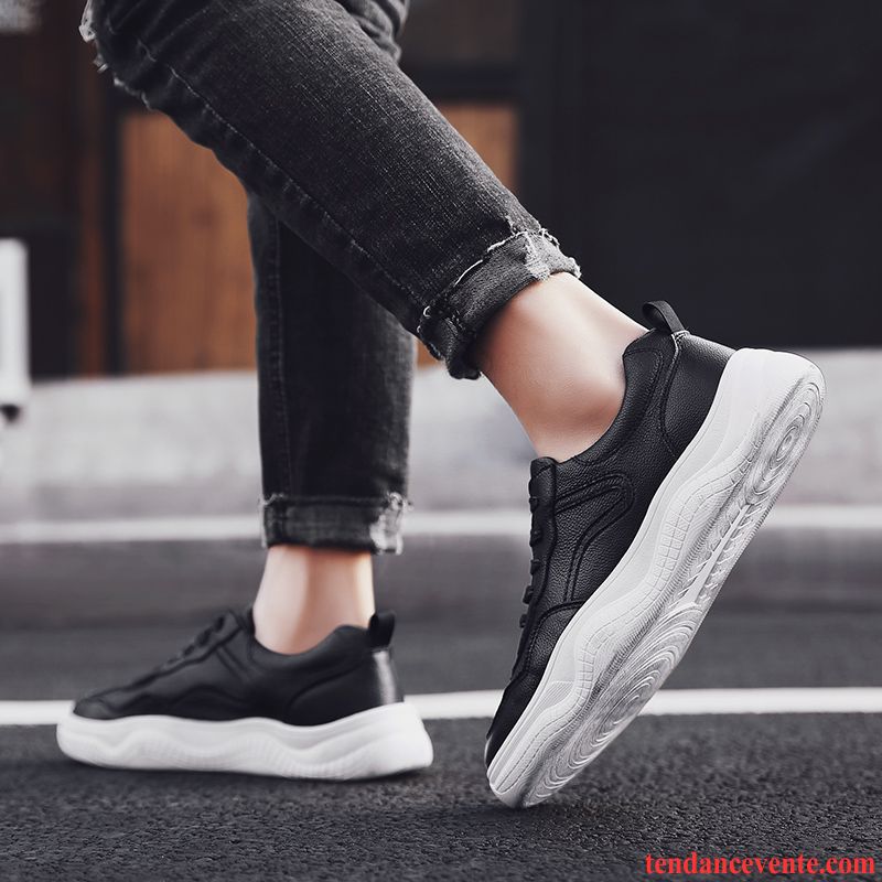 Chaussures De Running Homme Décontractée Chaussures De Skate Étudiant Tendance Tous Les Assortis Blanc Noir