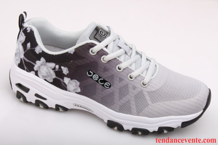 Chaussures Femmes Soldes Authentique Or Printemps En Maille Sport Engrener Femme Derbies Jaune Pas Cher