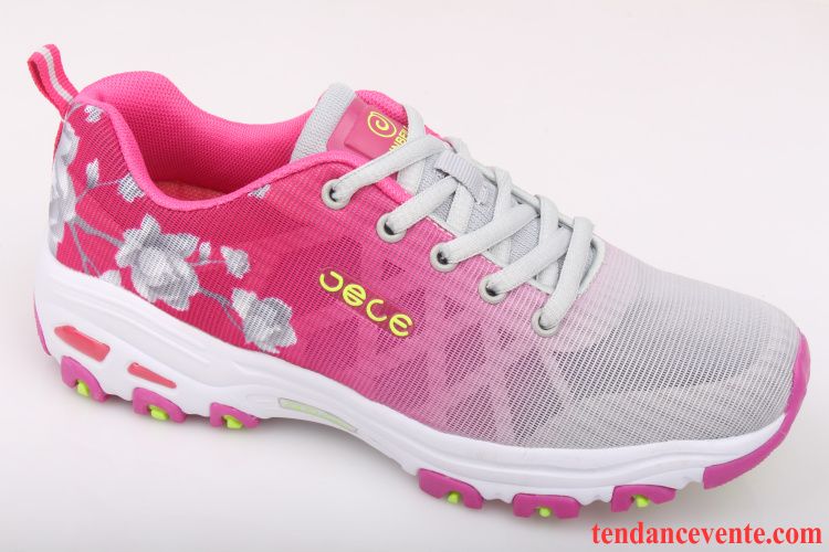 Chaussures Femmes Soldes Authentique Or Printemps En Maille Sport Engrener Femme Derbies Jaune Pas Cher