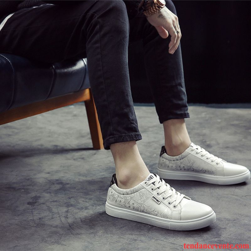 Chaussures Homme Pas Cher Homme Sport Tendance Printemps Blanc Décontractée Jeunesse Basse