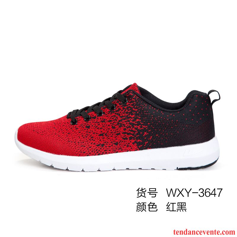 Chaussures Running En Ligne Décontractée Respirant Net Sport Léger Basse Tendance Chaussures De Course Homme Laçage Vente