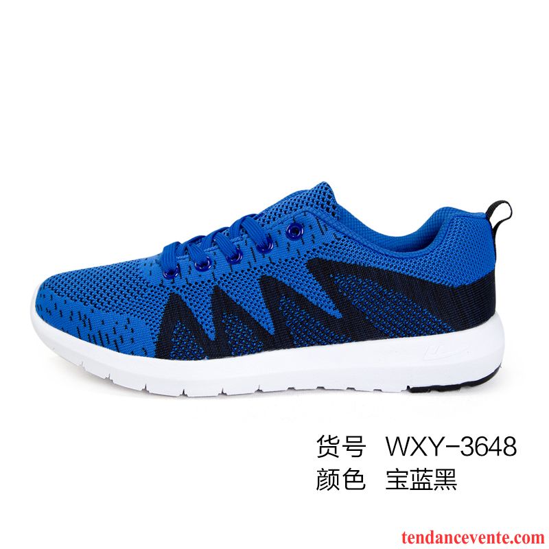 Chaussures Running En Ligne Décontractée Respirant Net Sport Léger Basse Tendance Chaussures De Course Homme Laçage Vente