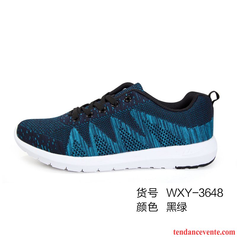 Chaussures Running En Ligne Décontractée Respirant Net Sport Léger Basse Tendance Chaussures De Course Homme Laçage Vente