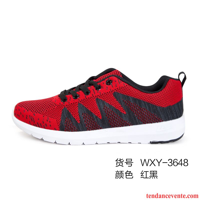 Chaussures Running En Ligne Décontractée Respirant Net Sport Léger Basse Tendance Chaussures De Course Homme Laçage Vente