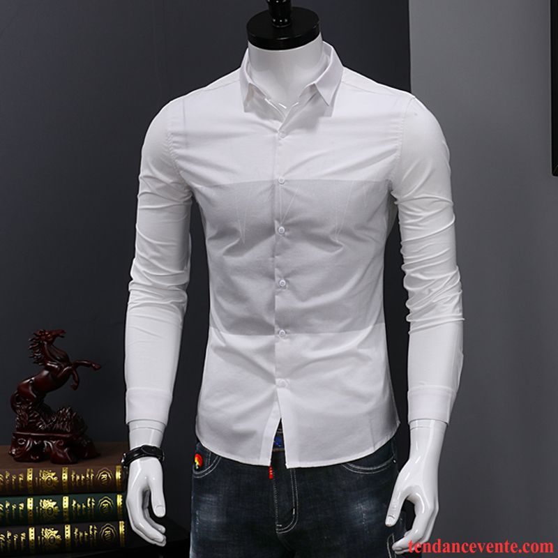 Chemise En Jean Noir Tendance Carreaux Chemise Longues Homme Blanc Décontractée Vert Beau Slim Jeunesse L'automne Chocolat