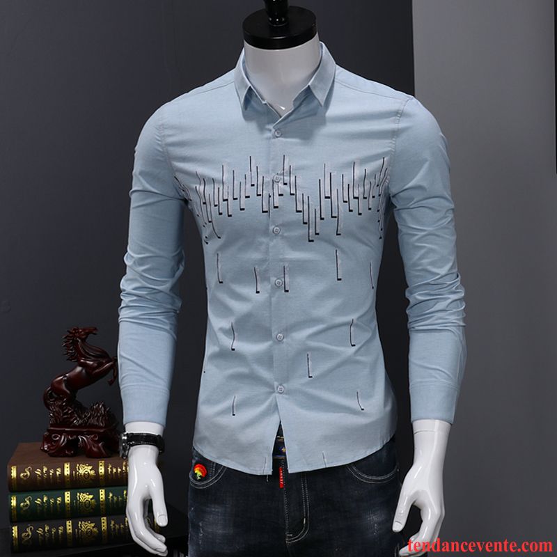 Chemise En Jean Noir Tendance Carreaux Chemise Longues Homme Blanc Décontractée Vert Beau Slim Jeunesse L'automne Chocolat