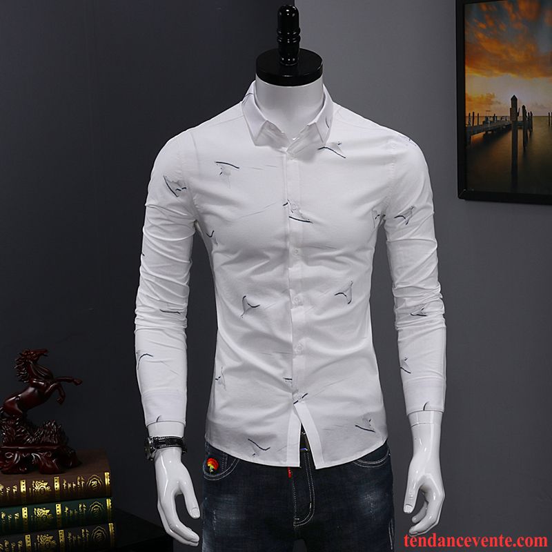 Chemise En Jean Noir Tendance Carreaux Chemise Longues Homme Blanc Décontractée Vert Beau Slim Jeunesse L'automne Chocolat